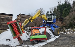 Schreitbagger, Kaiser S2-4, Mähraupe, MDB LV600, Forstmulcher